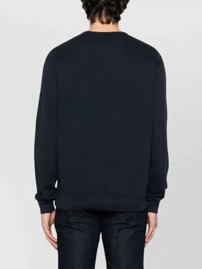 C.p. Company C.p.company Logo Cotton Crewneck Sweatshirt In Black
