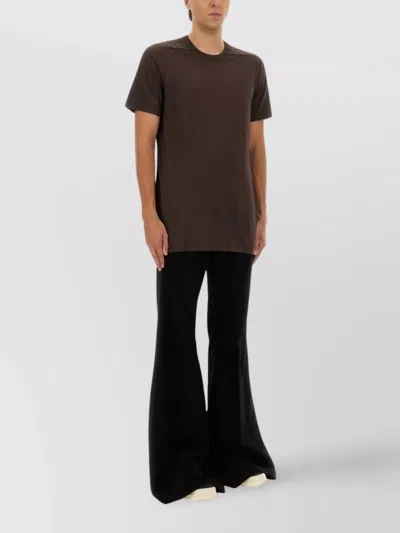 Rick Owens Flared Trousers With Back Pockets And Belt Loops In Black