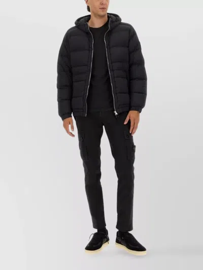 Stone Island Seamless Tunnel Nylon Down-tc Regular-fit. Piumino Con Cappuccio A Uno Strato Di Nylon Leggero Stret In Black
