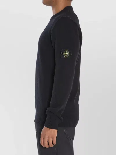 Stone Island Light Rws Pure Wool Regular-fit. Maglione Girocollo In Pura Lana Leggera Rws. Finezza 14. Sweater In Black