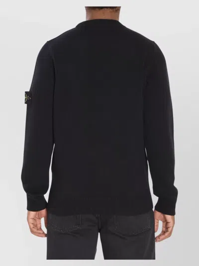 Stone Island Light Rws Pure Wool Regular-fit. Maglione Girocollo In Pura Lana Leggera Rws. Finezza 14. Sweater In Black
