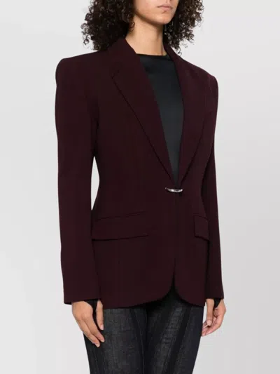 Mugler Flap Pockets Tailored Jacket In Brown