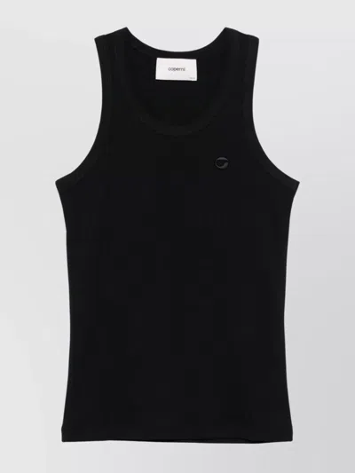 Coperni Back Scoop Neck Sleeveless Top In Black