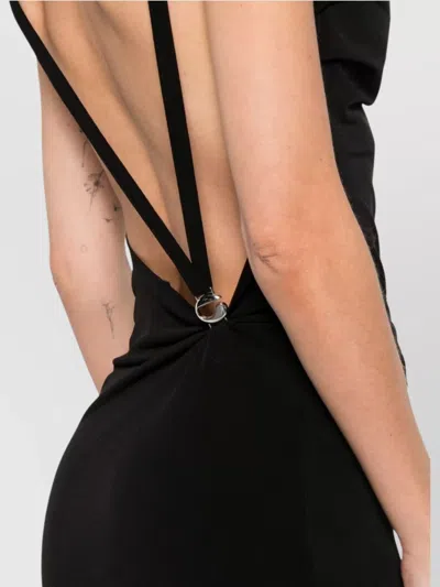 Coperni Knee Length Dress Cowl Neck In Black