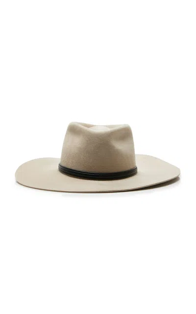 Janessa Leone Beck Wool Fedora In Neutral