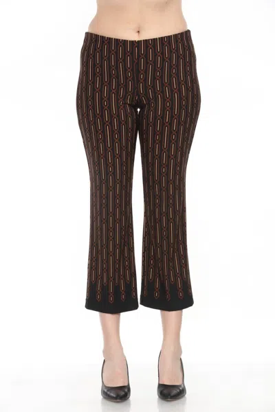 Joseph Ribkoff Geometric Flare Trouser In Black/multi In Black