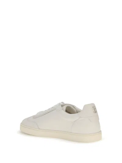 Brunello Cucinelli Men Deer Leather Sneakers With Grain In Red