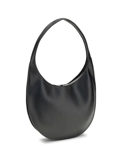 Coperni Medium Soft Swipe Leather Shoulder Bag In Black