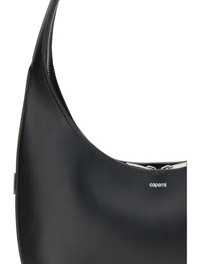 Coperni Medium Soft Swipe Leather Shoulder Bag In Black