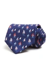 FERRAGAMO Sailboats Classic Tie,1538085NAVY
