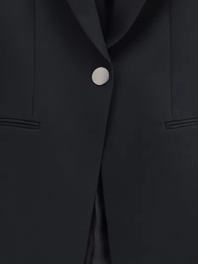 Giorgio Armani Technical Scuba Single-breasted Jacket In Black