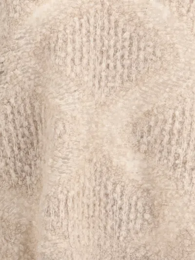 Giorgio Armani Women V-neck Cashmere And Alpaca Blend Sweater In Neutral