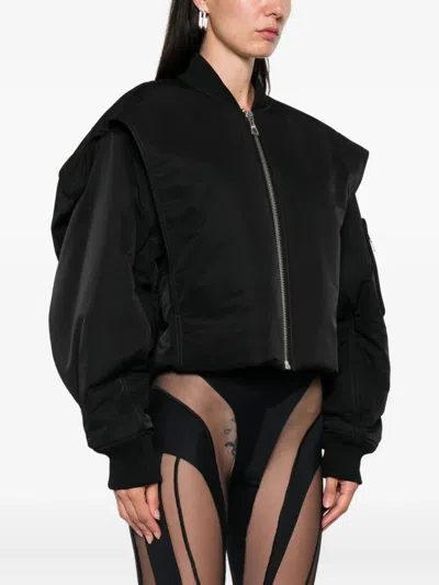 Jean Paul Gaultier Short Zip-up Jacket In Black
