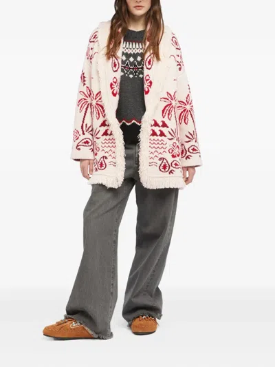 Alanui Embroidered Wool Blend Glimpse Of Eden Cardigan In Multi