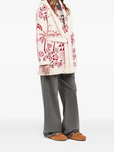 Alanui Embroidered Wool Blend Glimpse Of Eden Cardigan In Multi