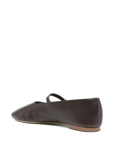 Staud Alba Mary Jane Ballet Flats Espresso In Brown
