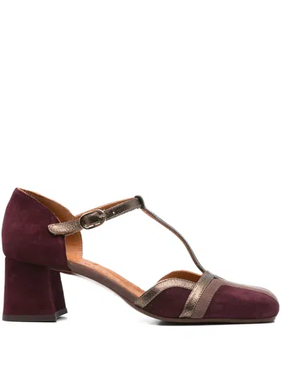 Chie Mihara 60mm T-bar Block-heel Pumps In Red