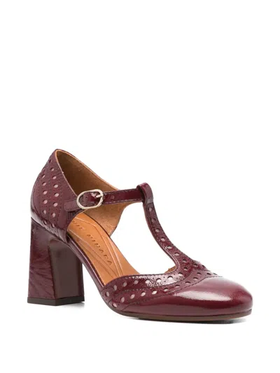 Chie Mihara Mante Pumps In Bordeaux Leather In Burgundy
