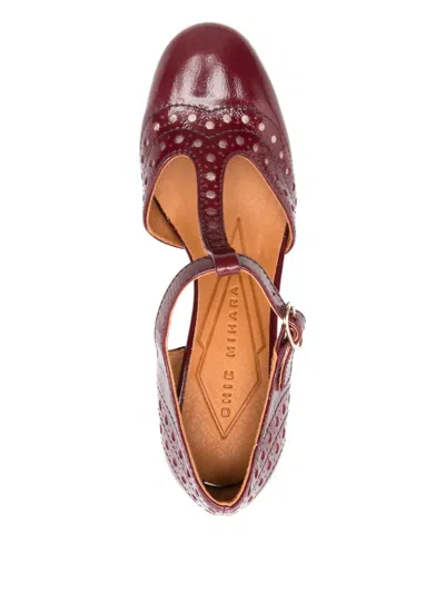 Chie Mihara Mante Pumps In Bordeaux Leather In Burgundy