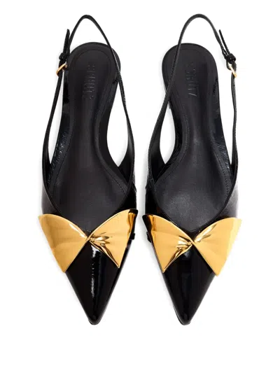 蝴蝶结缀饰裹踝平底鞋