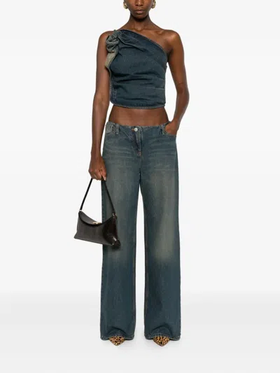 Magda Butrym Five-pocket Design Jeans In Gray