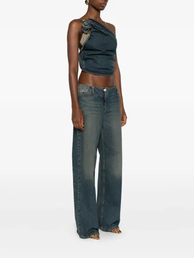 Magda Butrym Five-pocket Design Jeans In Gray