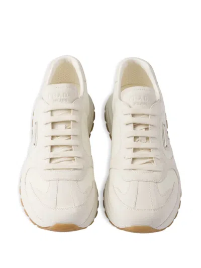 Prada Prax 01 Re-nylon Sneakers In Metallic