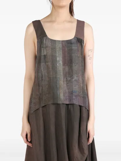 Ziggy Chen Collaged Graphic-print Top In Multi