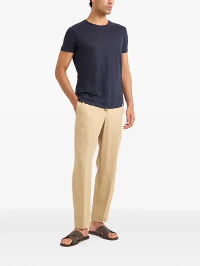 Orlebar Brown Ob-t Tailored Crewneck Cotton-jersey T-shirt In Blue