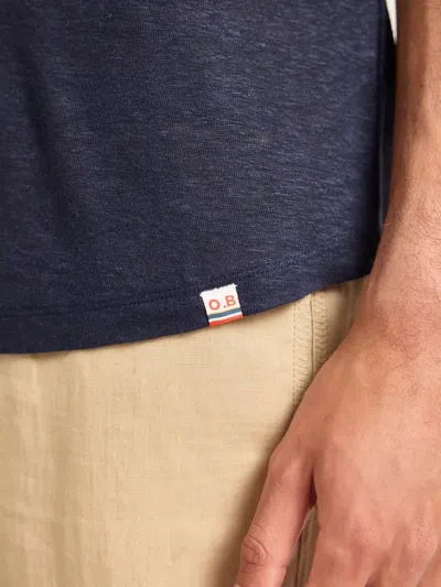 Orlebar Brown Ob-t Tailored Crewneck Cotton-jersey T-shirt In Blue