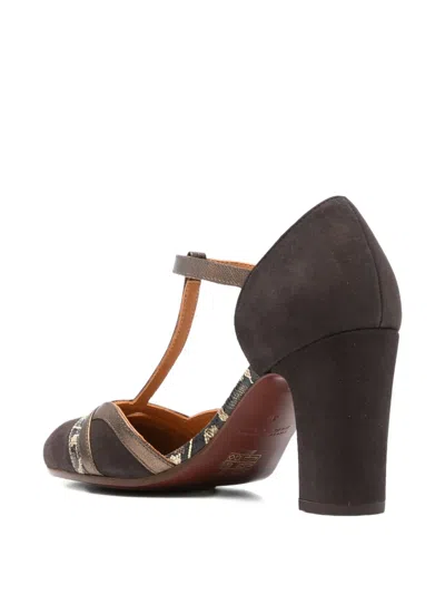 Chie Mihara 85mm T-bar Block-heel Pumps In Brown