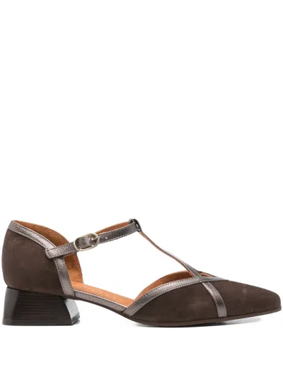 Chie Mihara T-bar Block-heel Pumps In Brown