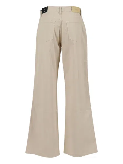7 For All Mankind Flared Twill Jeans With Classic Five-pocket Design In Neutral