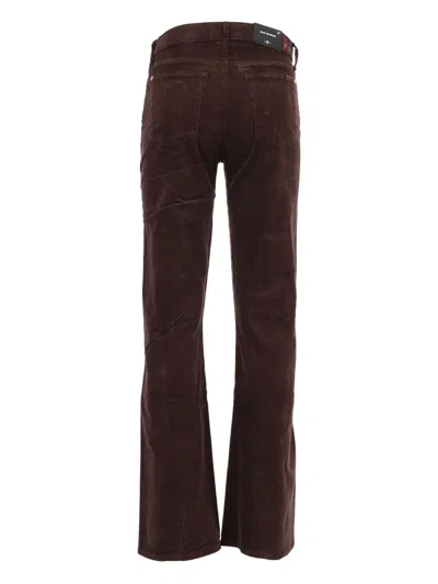 7 For All Mankind Twisted Dojo Tailorless Corduroy Pants Corduroy Coffee Bean In Black