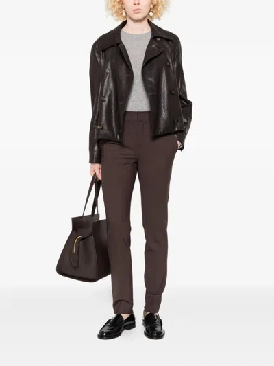 Brunello Cucinelli Tailored Trousers With Back Pocket And Belt Loops In Black