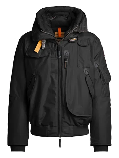 Parajumpers Black Orange Lining Bomber Jacket In Black