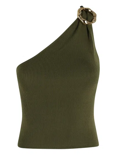 Simkhai Fenix One-shoulder Top In Green