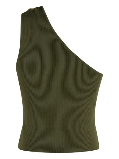 Simkhai Fenix One-shoulder Top In Green