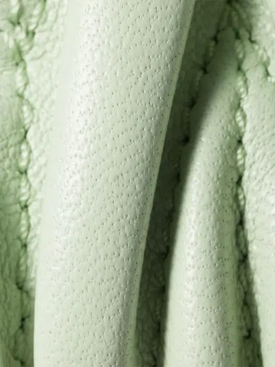 Miu Miu Arcadie Matelassé Leather Tote Bag In Green