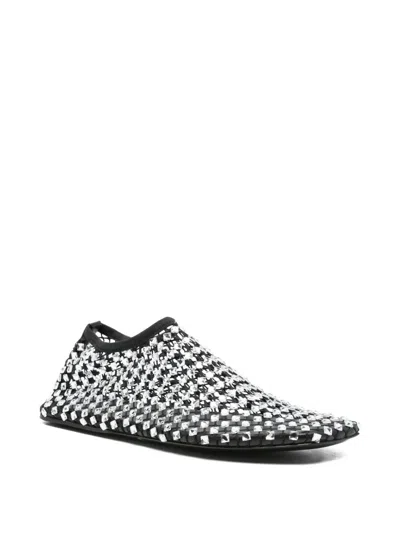Christopher Esber Minette Bezeled Mesh Ballet Flats In Black Nylon In Black