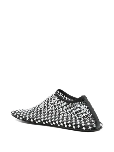 Christopher Esber Minette Bezeled Mesh Ballet Flats In Black Nylon In Black