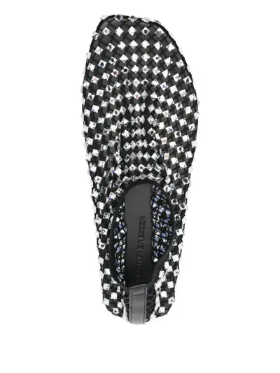 Christopher Esber Minette Bezeled Mesh Ballet Flats In Black Nylon In Black