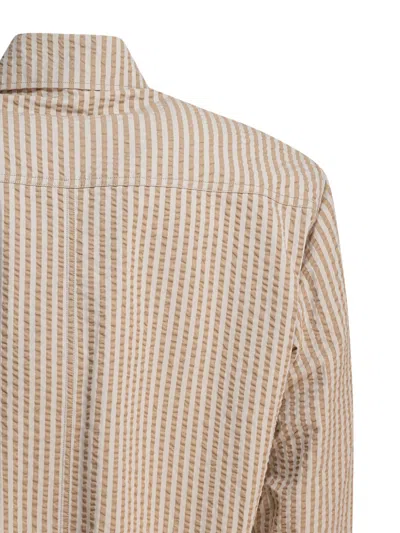 SAFARI 条纹图案衬衫式夹克