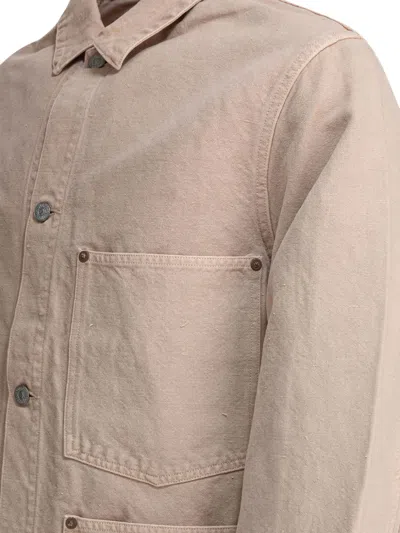 Kaptain Sunshine Hemp Blend Overshirt Jacket Jackets And Coats Beige In Pink
