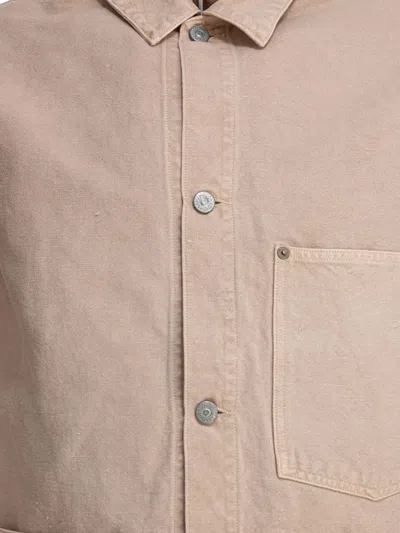 Kaptain Sunshine Hemp Blend Overshirt Jacket Jackets And Coats Beige In Pink