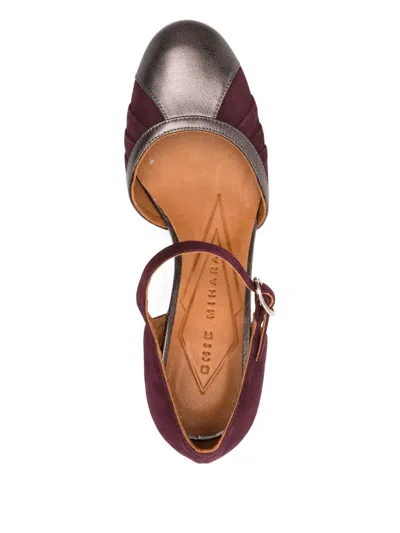 Chie Mihara Block-heel Ankle-strap Pumps In Red