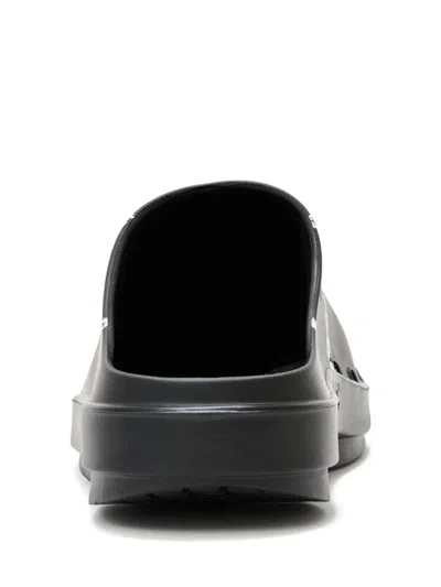 Undercover Chain-print Flat Mules In Black