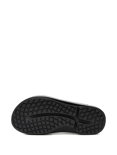 Undercover Chain-print Flat Mules In Black