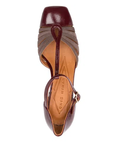 Chie Mihara 60mm T-bar Block-heel Pumps In Red