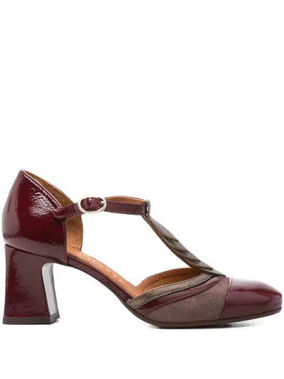 Chie Mihara 70mm T-bar Block-heel Pumps In Red